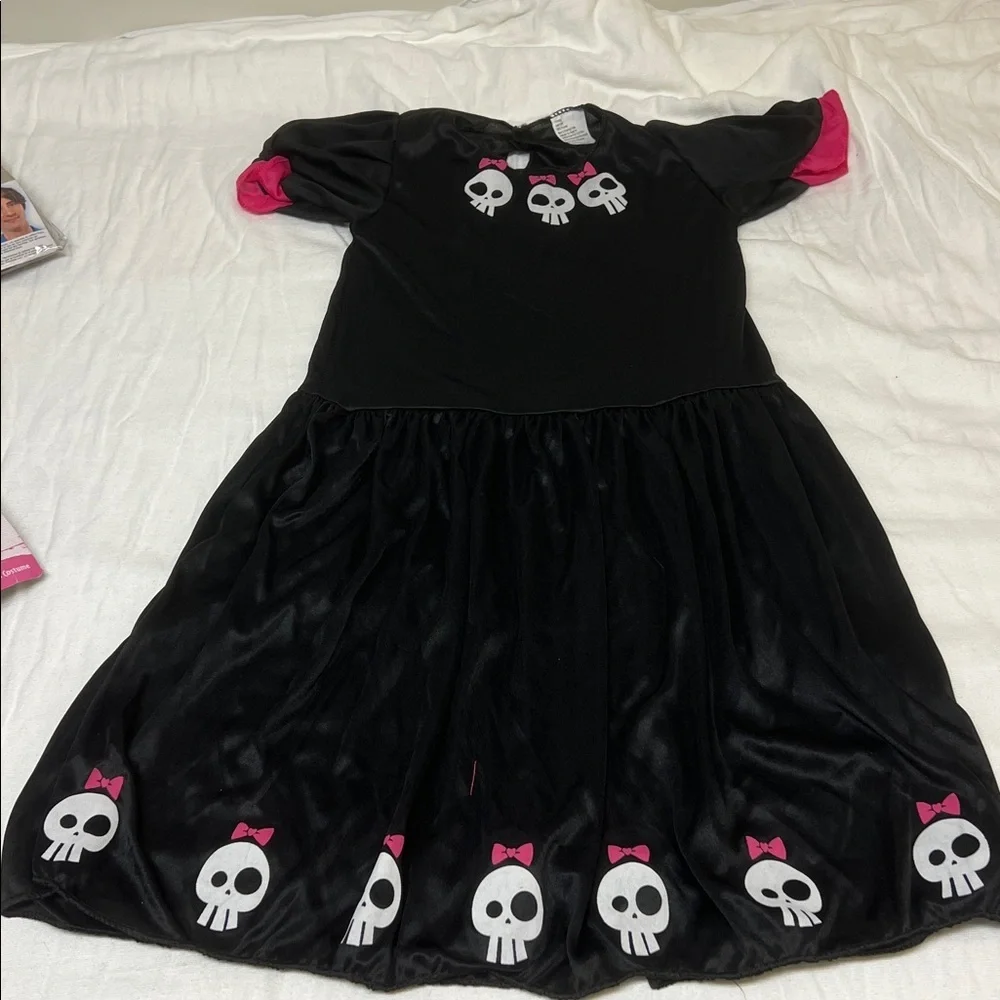 Skull Witch Kids Costume - Pink and Black